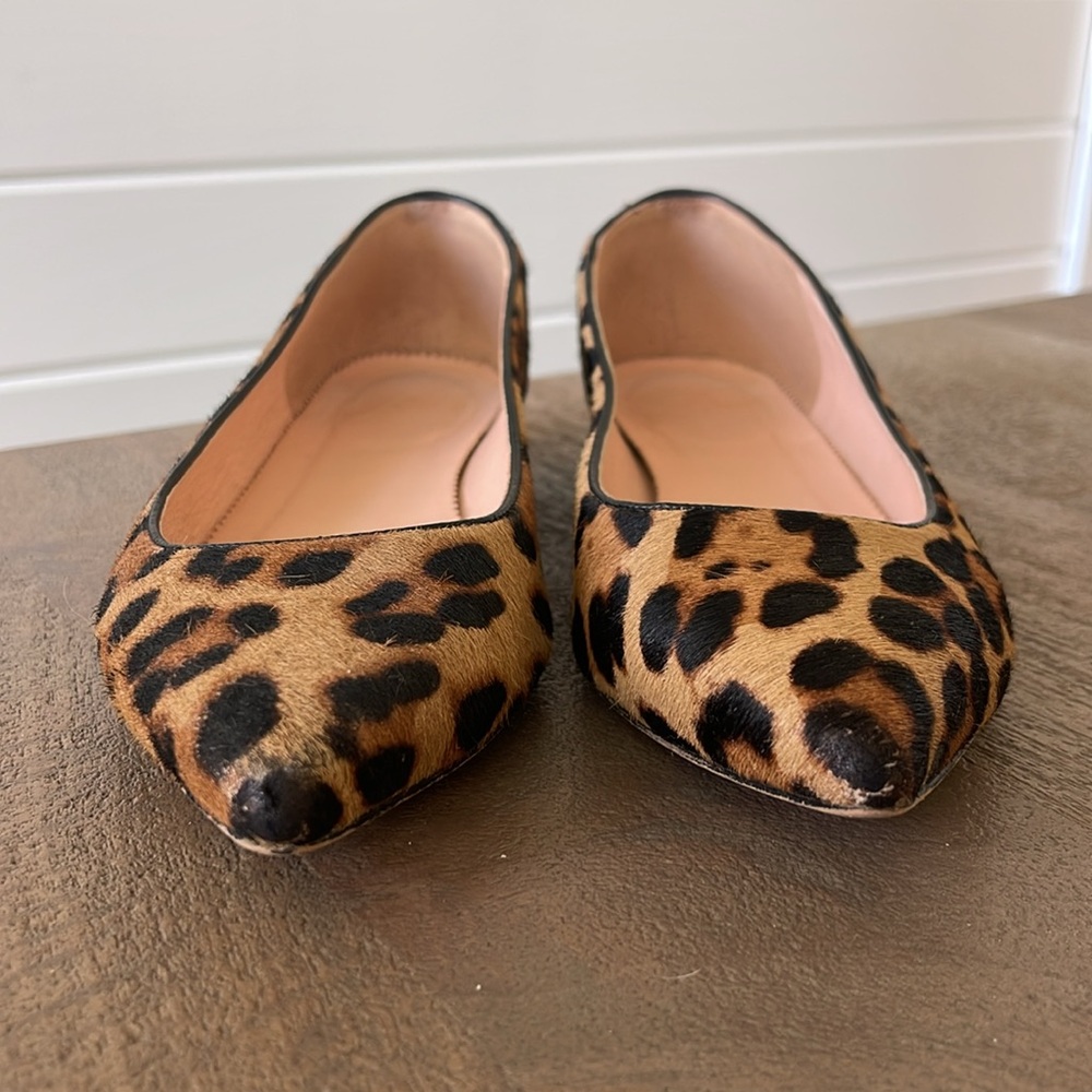 J. Crew Women’s Size 6 Calf Hair Leopard Flats - Picture 4 of 5